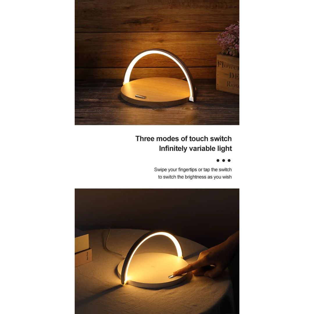 Lampe de Chevet Tactile avec Recharge Sans-Fil