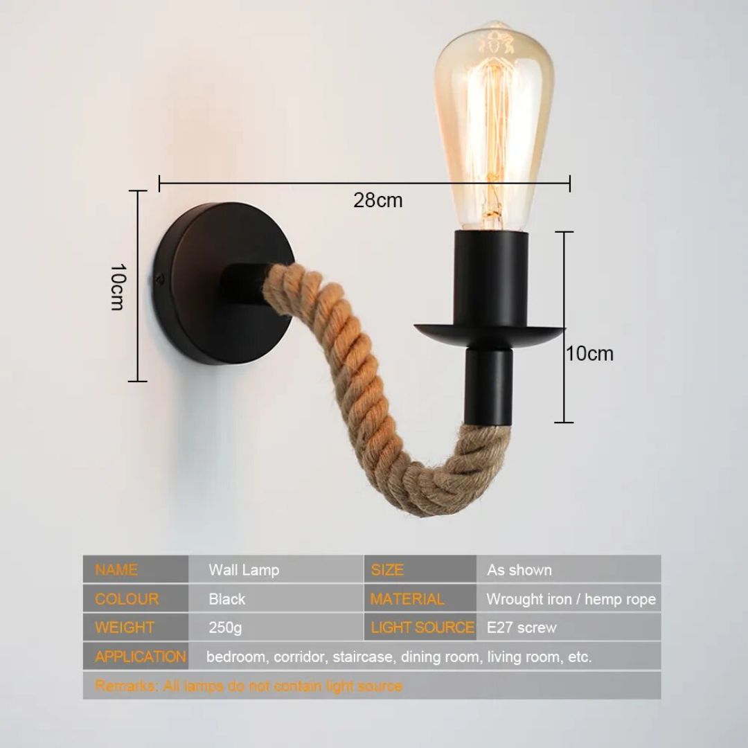 Lampe de chevet rétro industriel