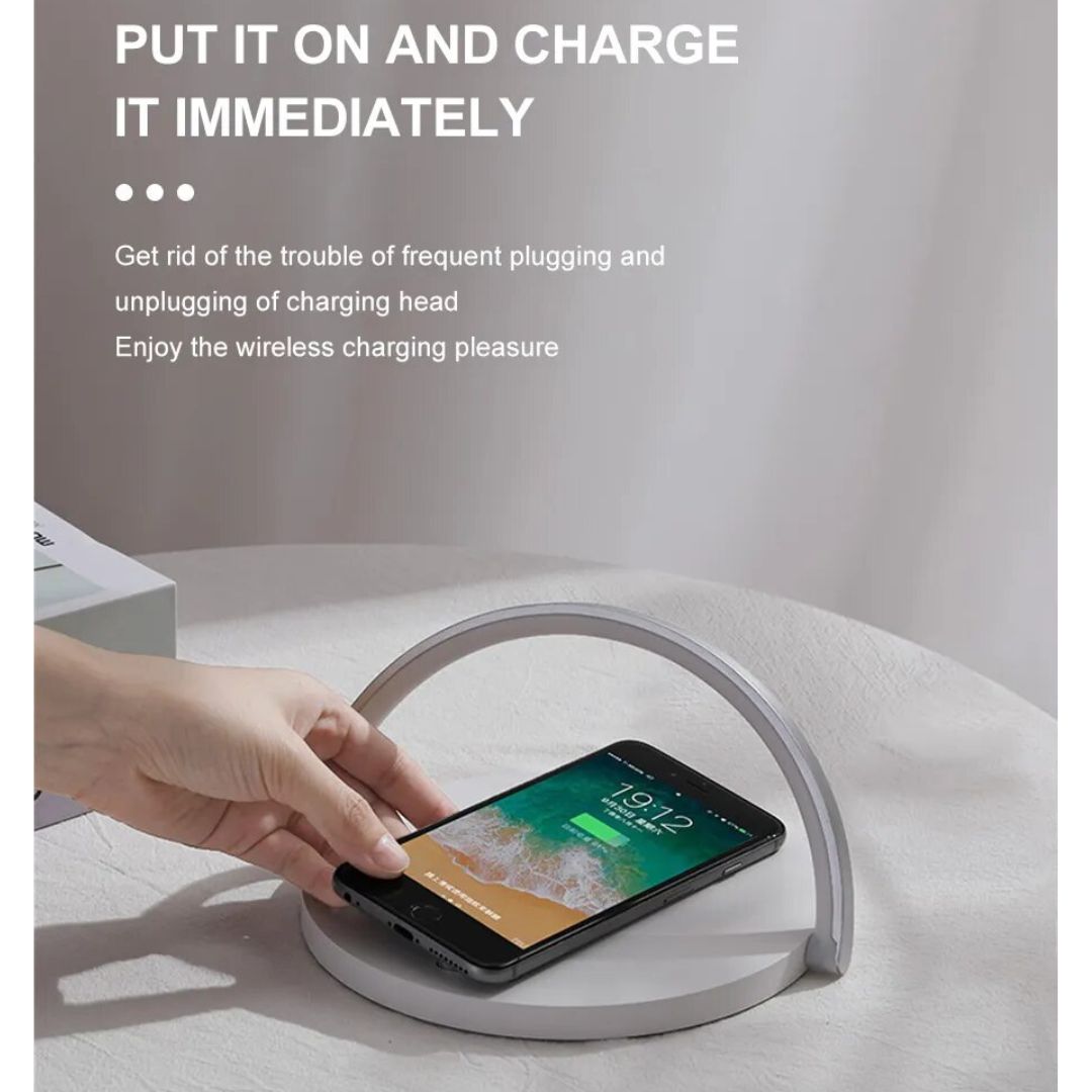 Lampe de Chevet Tactile avec Recharge Sans-Fil
