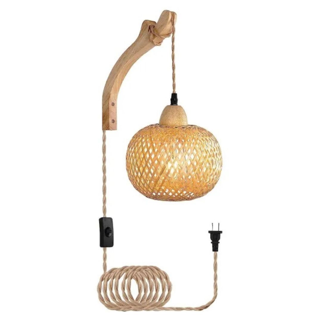 Lampe de Chevet Murale en Bambou originale