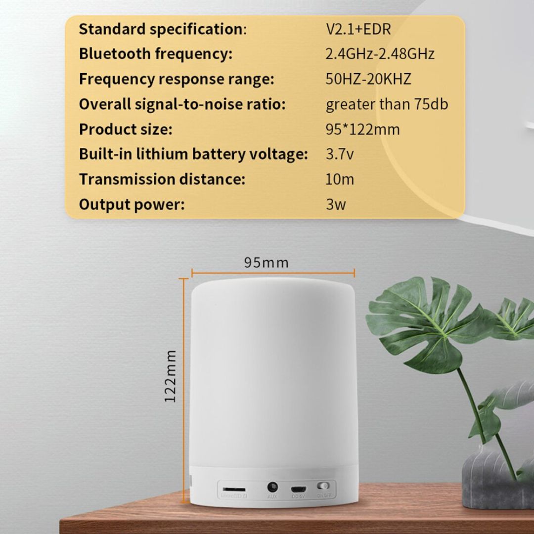 Lampe de chevet sans-fils tactile pratique