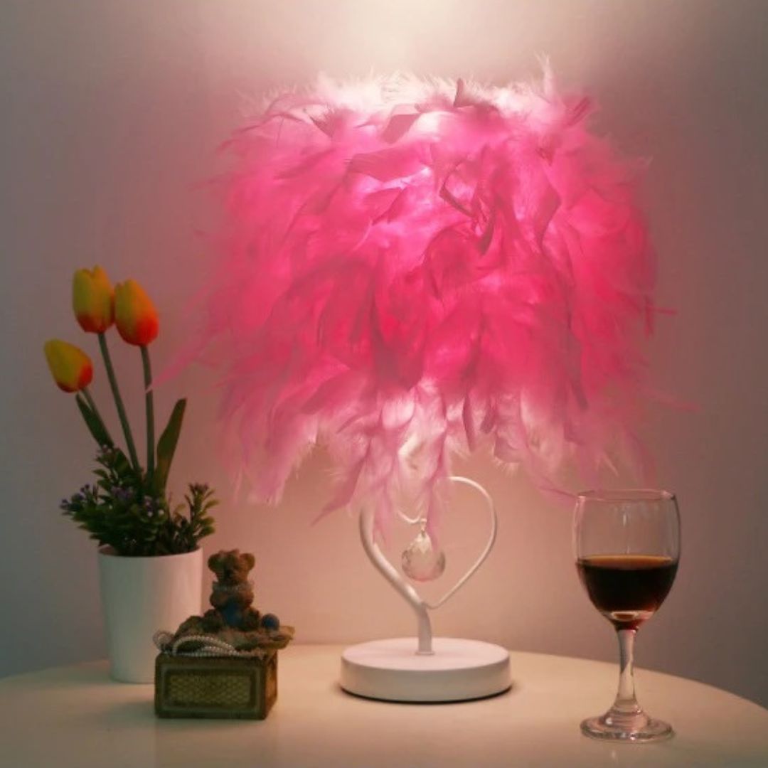Lampe de Chevet en Plumes
