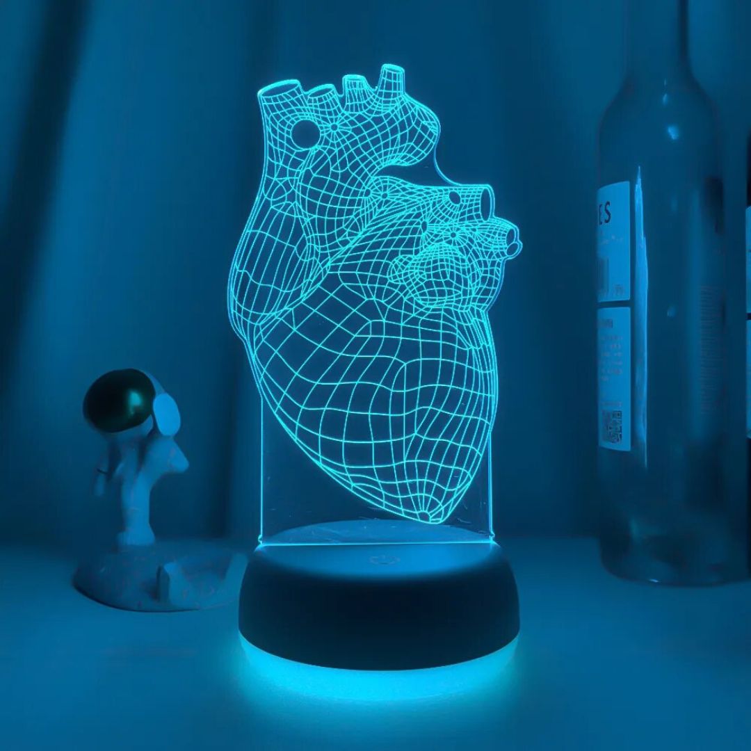 Lampe de chevet Originale Cœurs