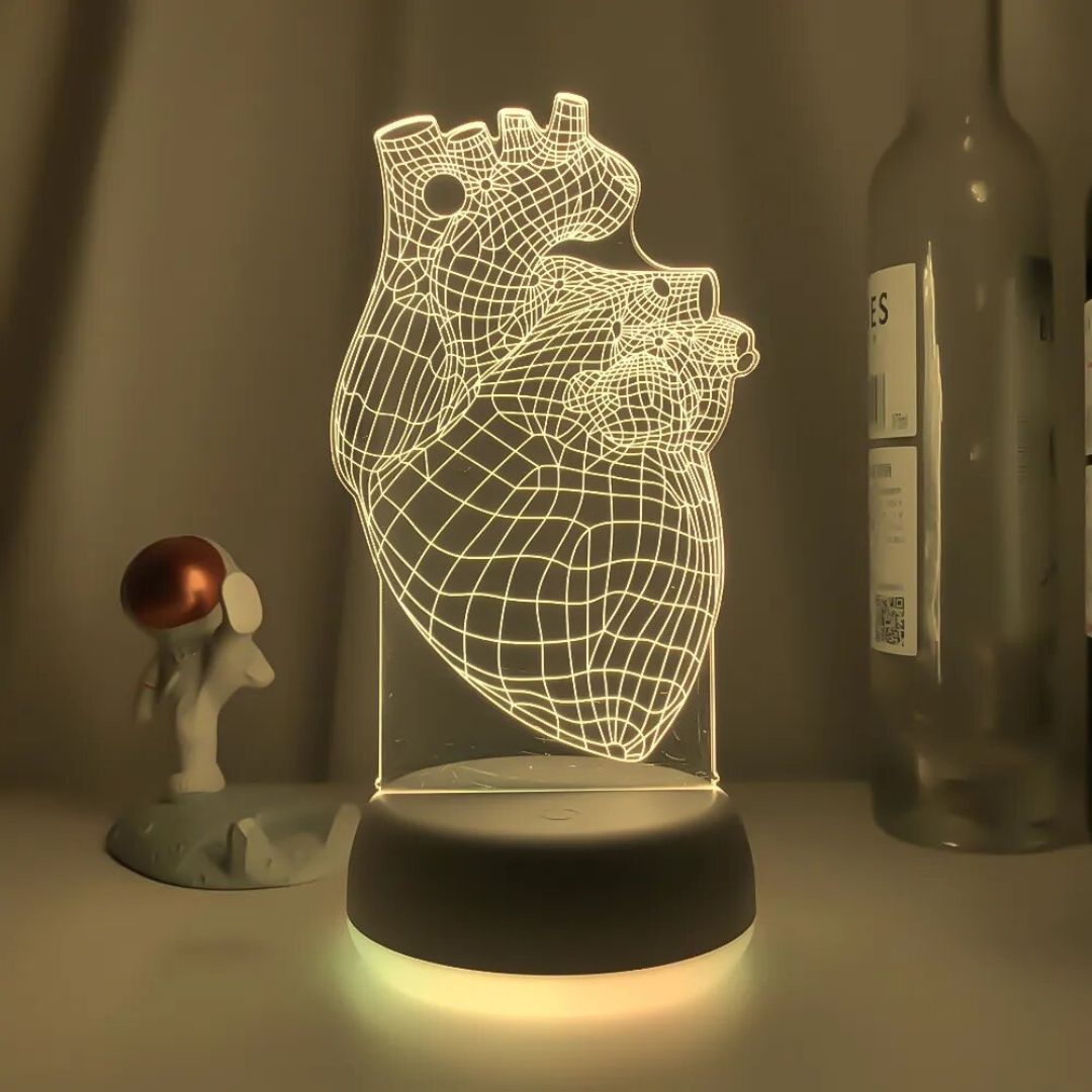 Lampe de chevet Originale Cœurs