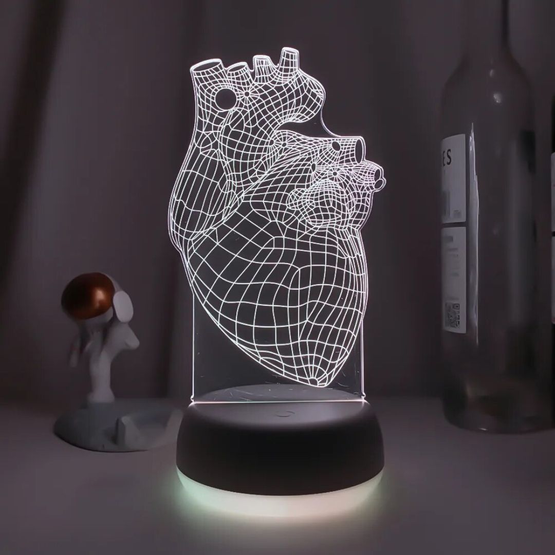 Lampe de chevet Originale Cœurs
