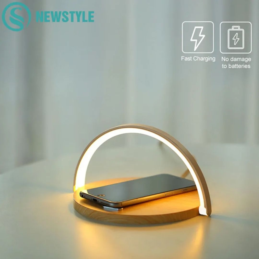Lampe de Chevet Tactile avec Recharge Sans-Fil