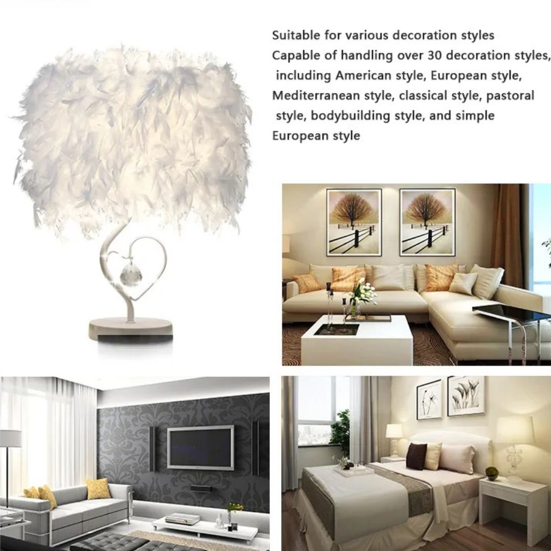 Lampe de Chevet en Plumes