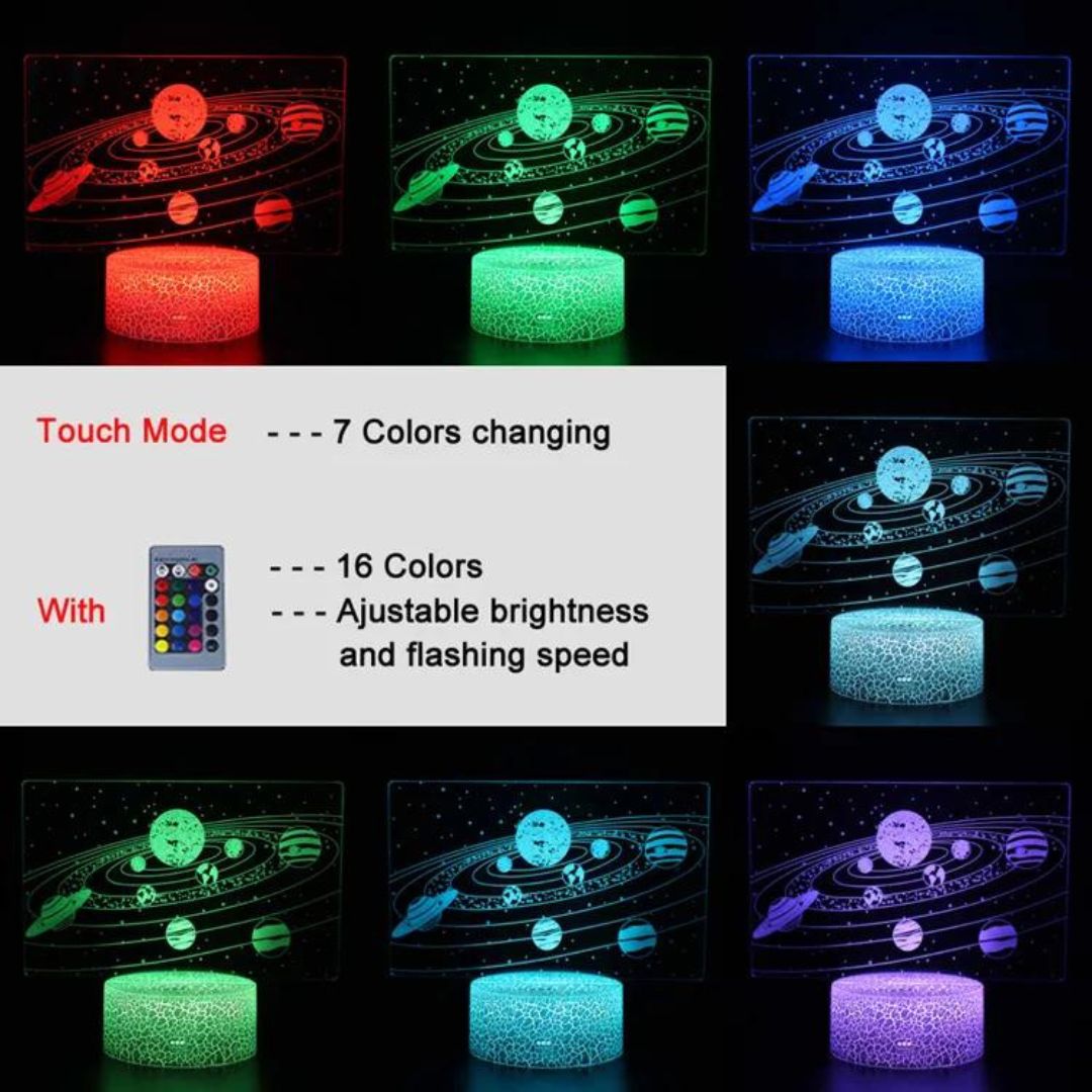 Lampe de Chevet Illusion 3D LED
