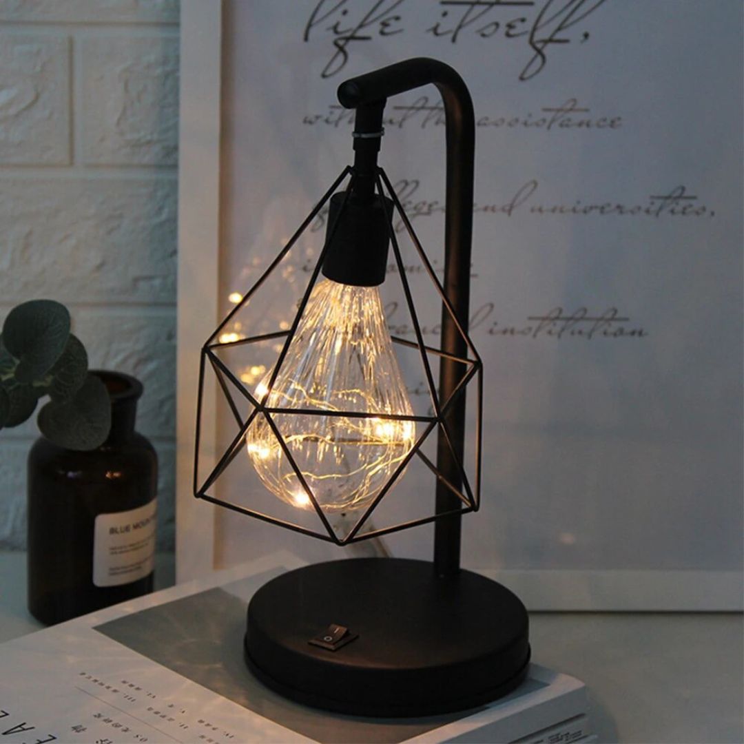 Lampe de Chevet LED Rétro à piles