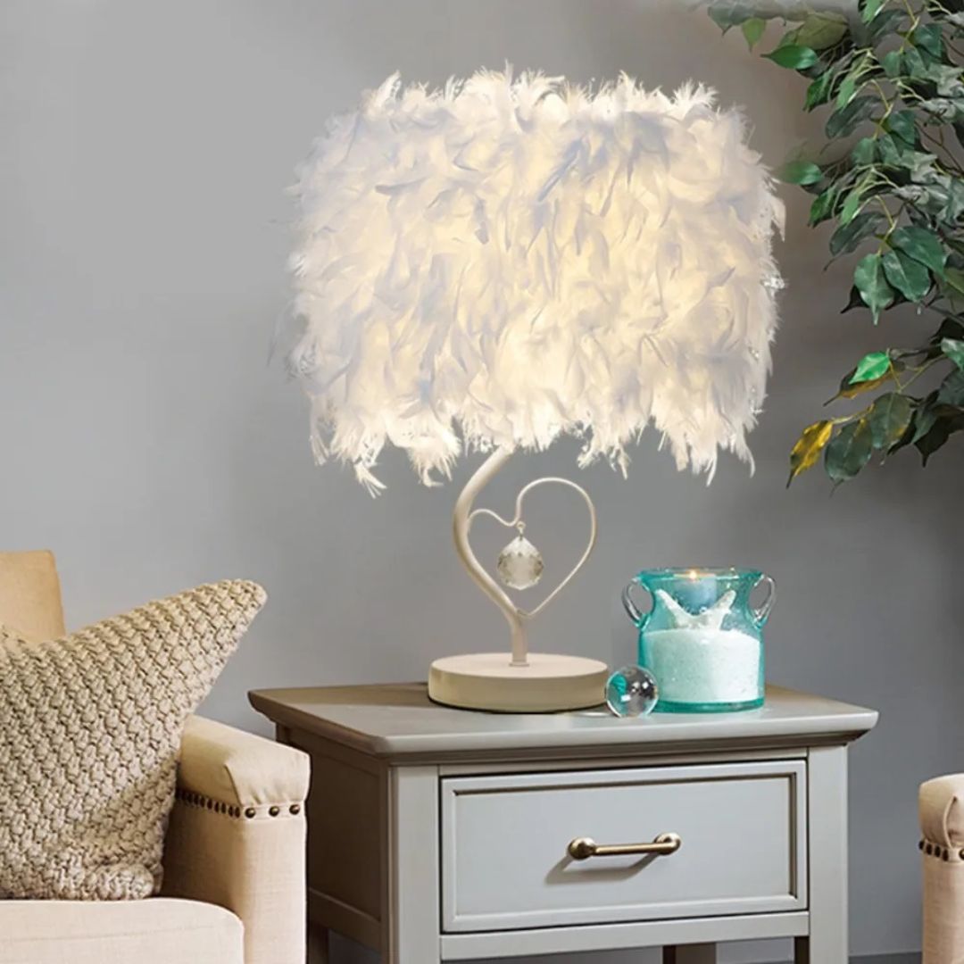Lampe de Chevet en Plumes