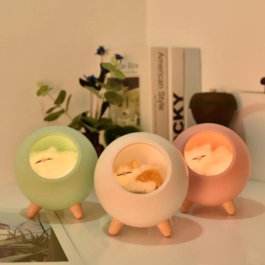 Lampe de Chevet Chaton Bluetooth rechargeable