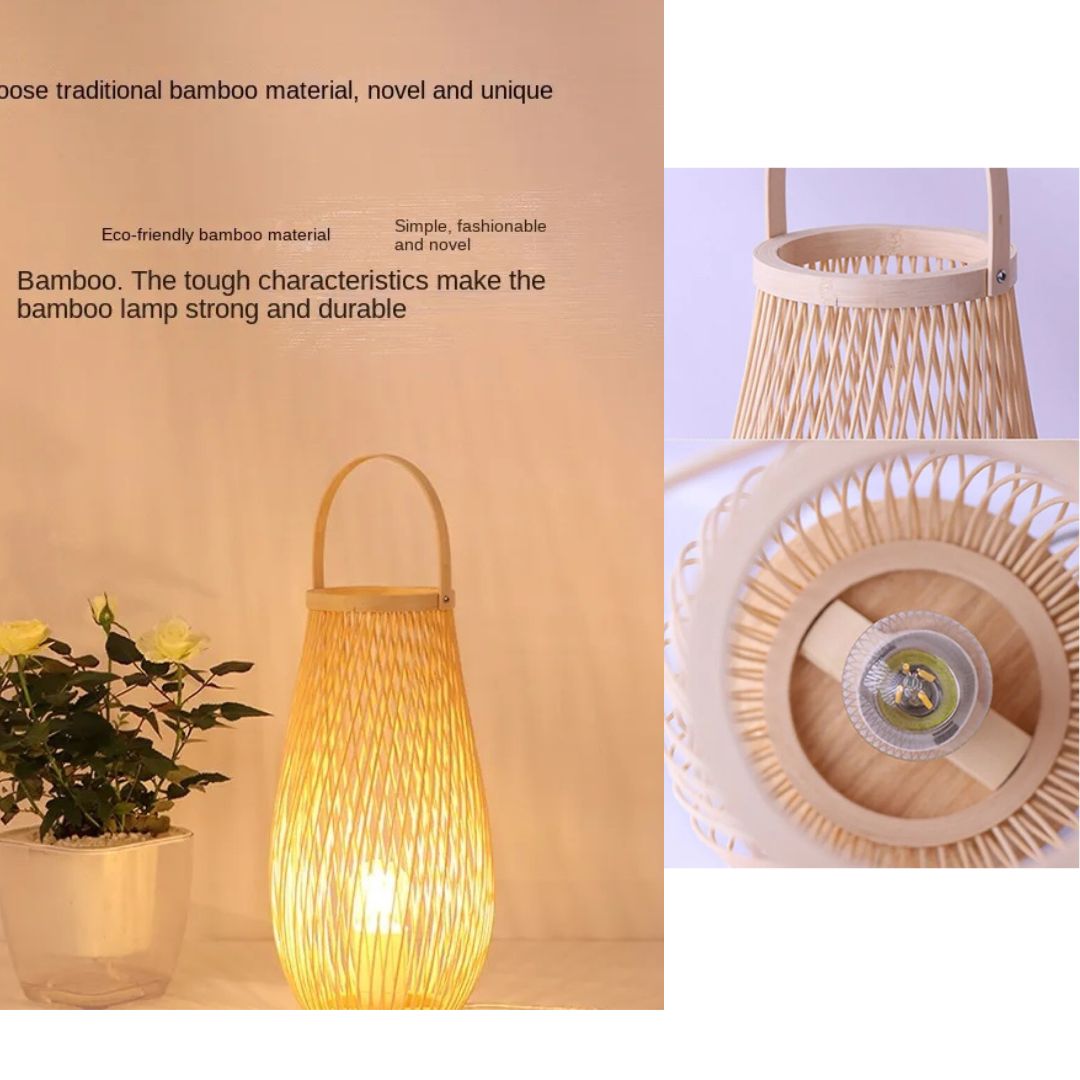 Lampe de Chevet Bambou et Bois