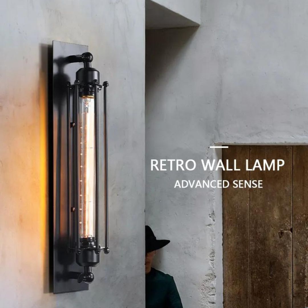 Lampe de chevet murale industriel rétro