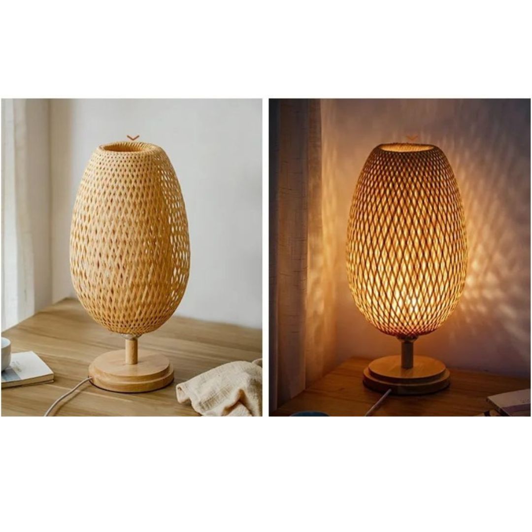 Lampe de Chevet Bambou et Bois grande