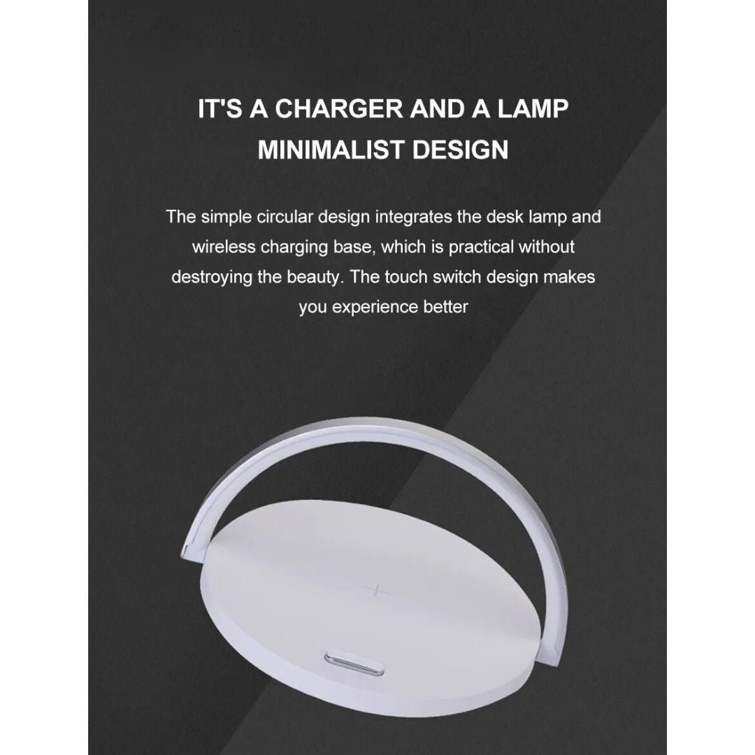 Lampe de Chevet Tactile avec Recharge Sans-Fil