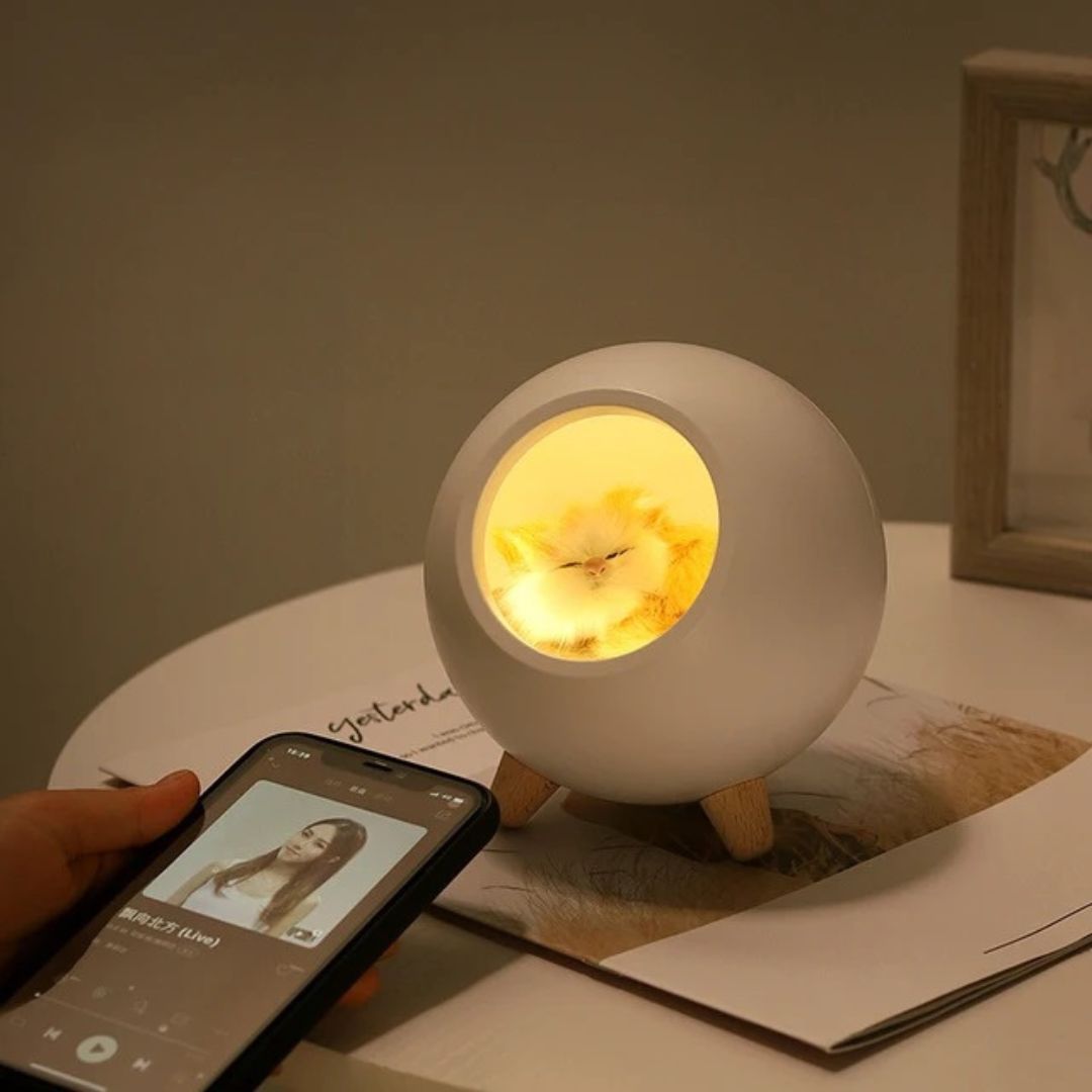 Lampe de Chevet Chaton Bluetooth rechargeable