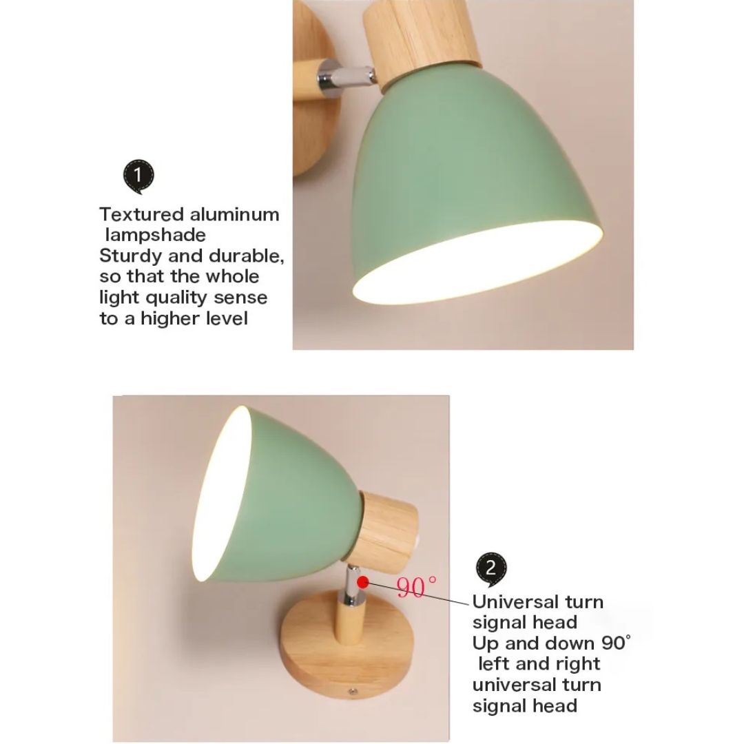 Lampe de Chevet vintage Murale Bleu