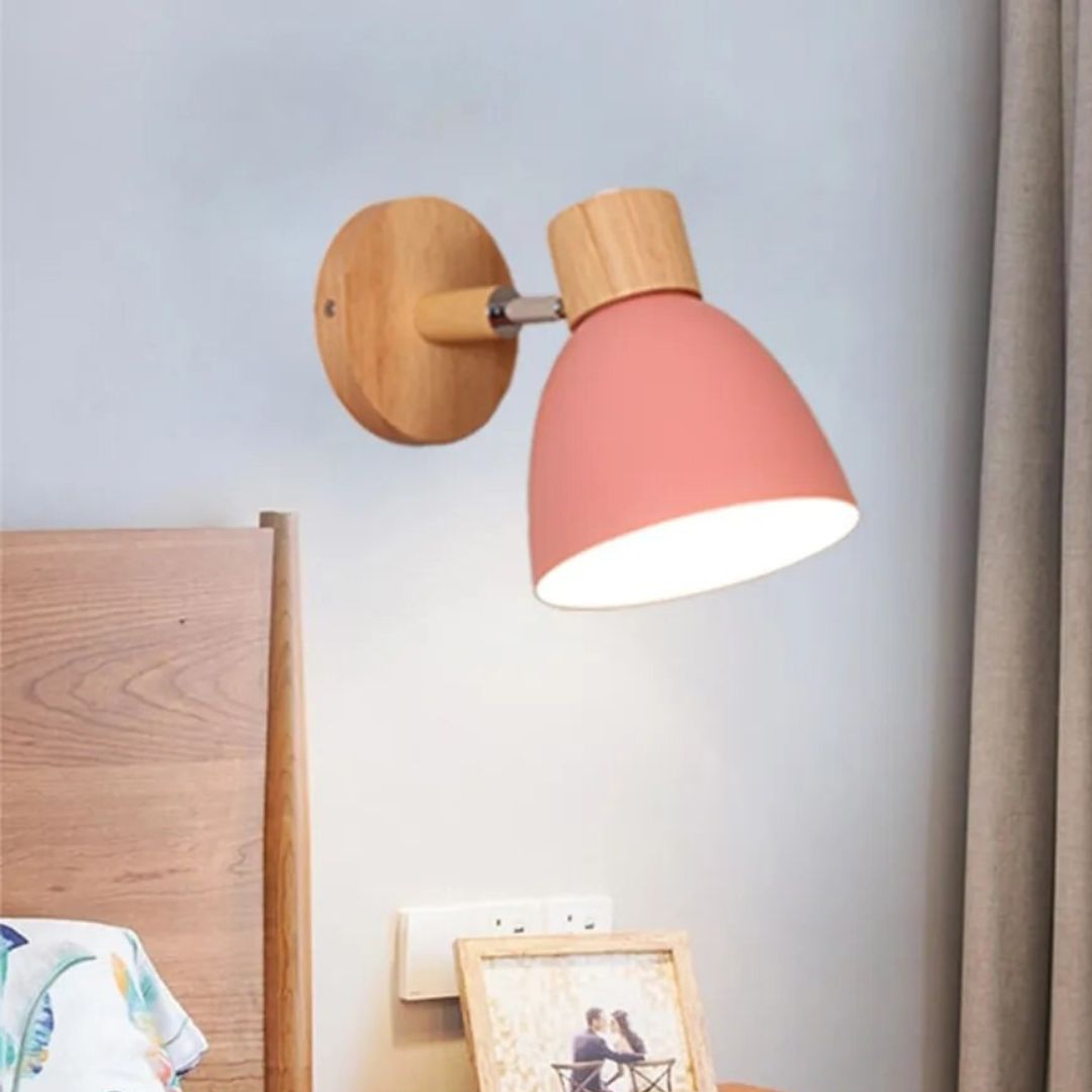 Lampe de Chevet vintage Murale rose