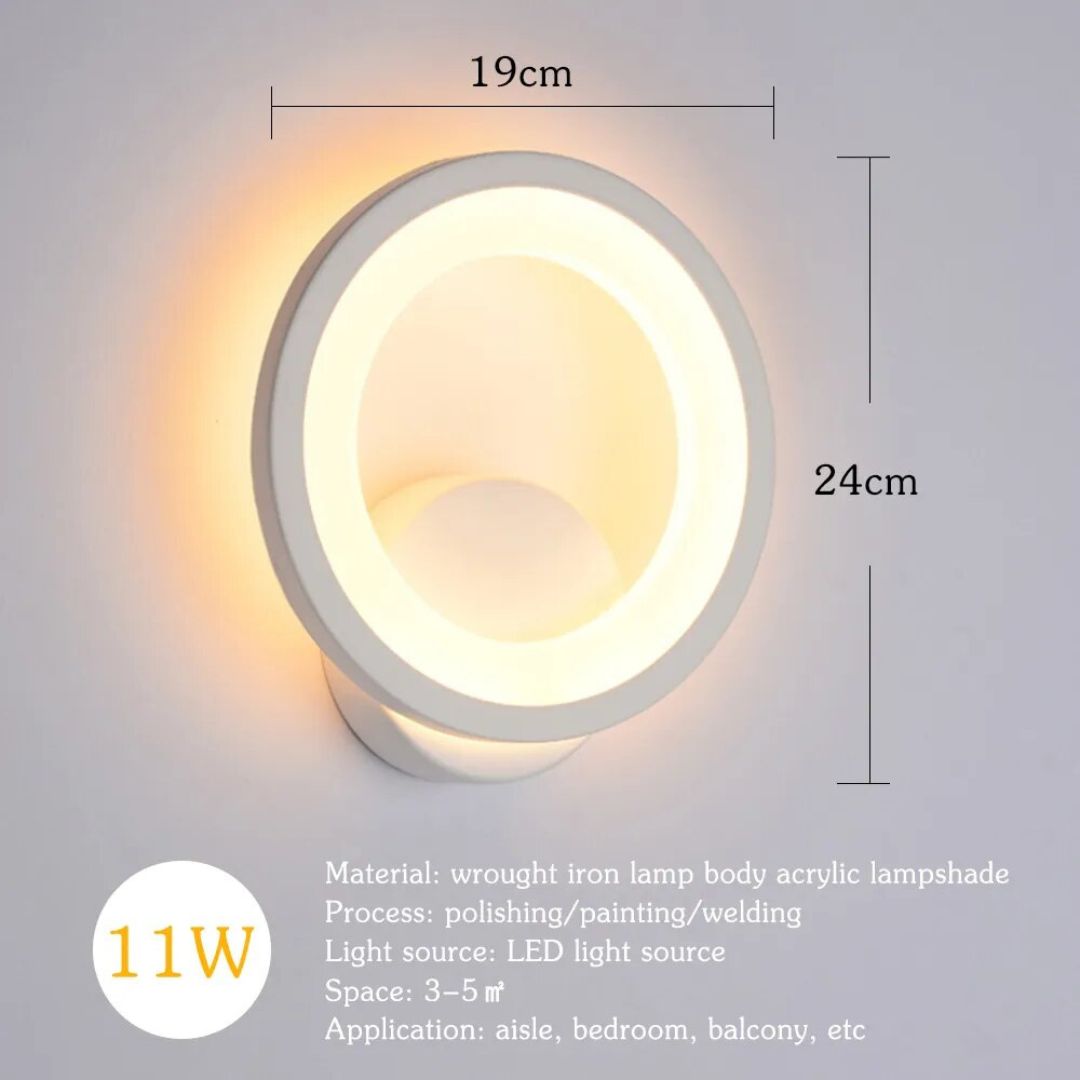 Lampe de chevet Murale moderne cercle