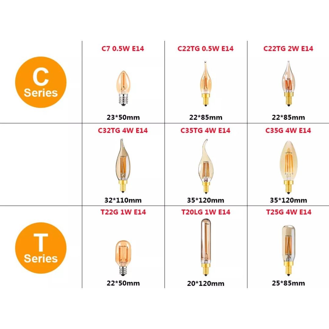 Ampoule E14 à Filament LED