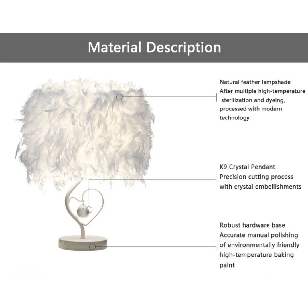 Lampe de Chevet en Plumes