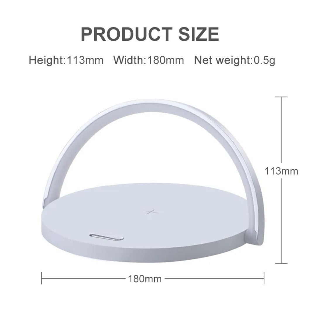 Lampe de Chevet Tactile avec Recharge Sans-Fil