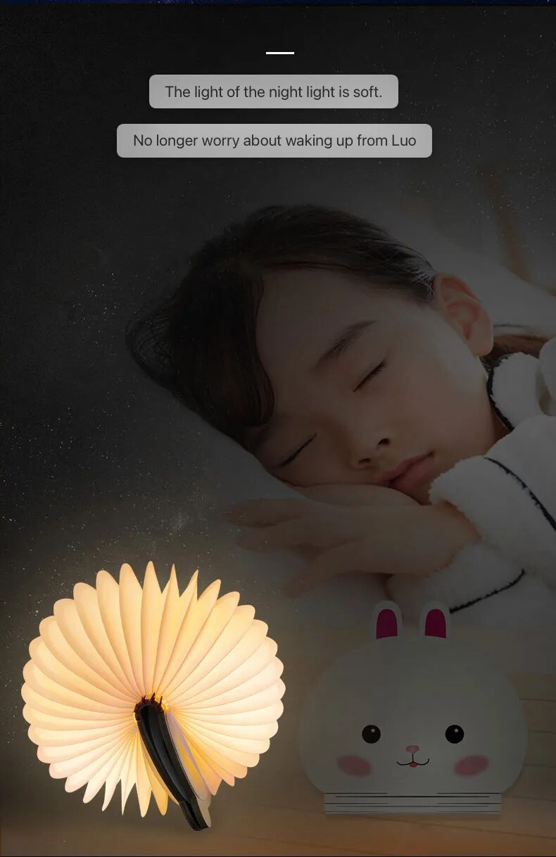 Lampe de chevet livre enfant