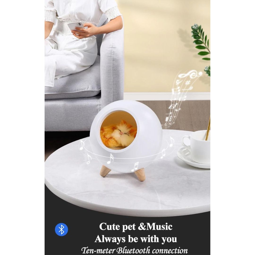 Lampe de Chevet Chaton Bluetooth rechargeable