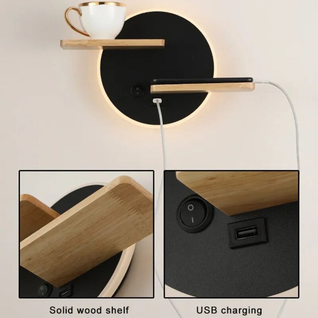 Lampe de Chevet Murale Moderne avec prise usb