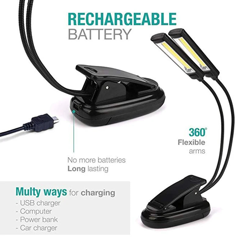 Lampe de Chevet Pince Rechargeable