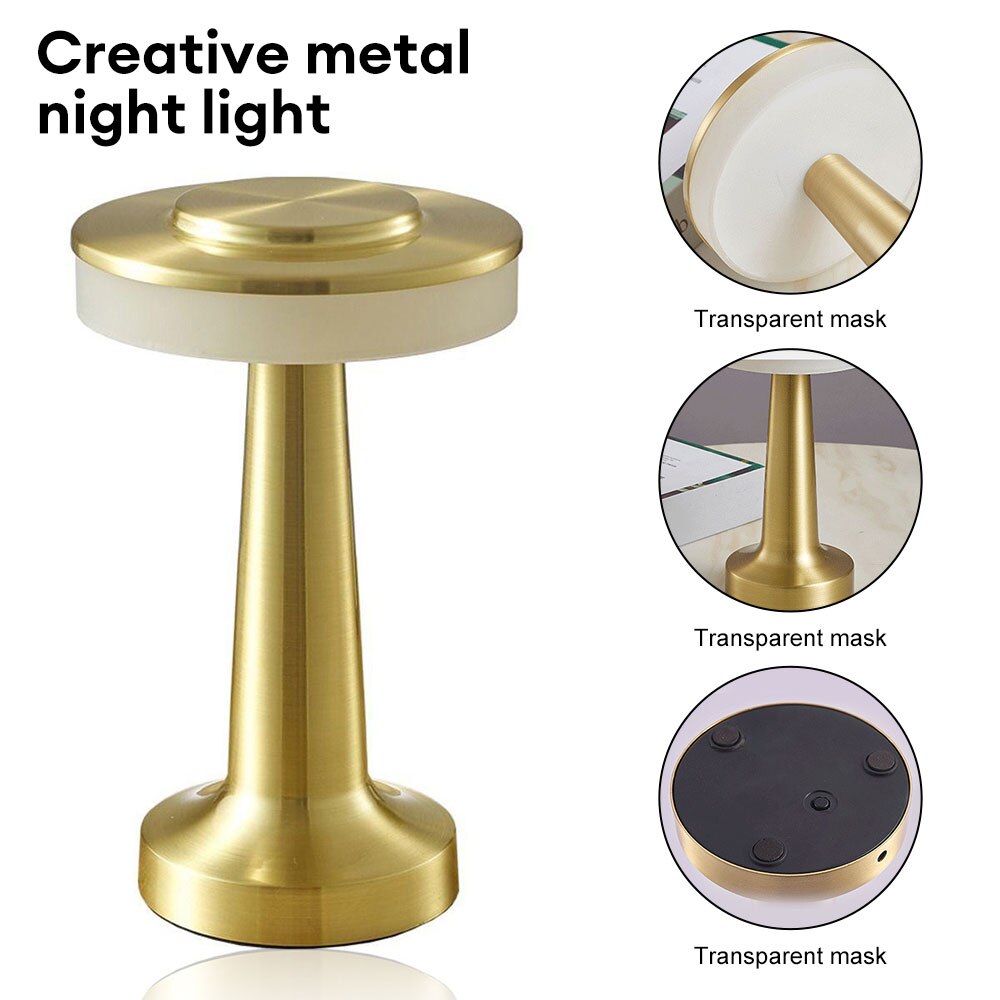 Lampe de chevet led rétro tactile