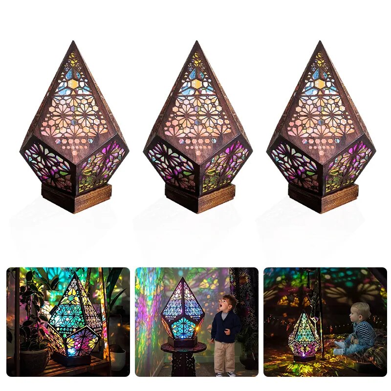 Lampe de chevet Bohème Led à piles