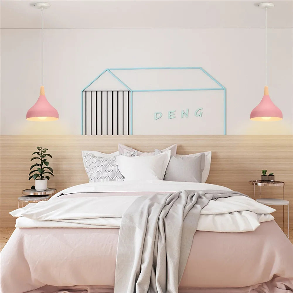 Lampe de Chevet Suspendue Rose