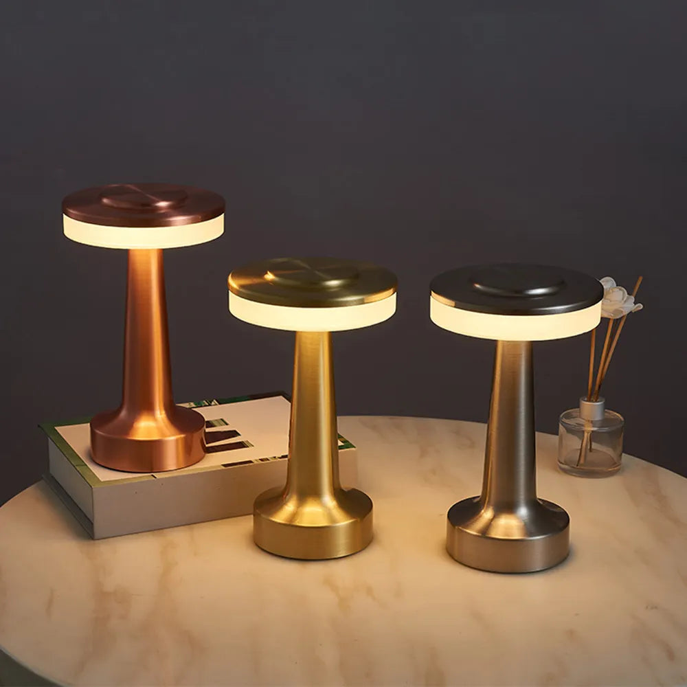 Lampe de chevet led rétro tactile