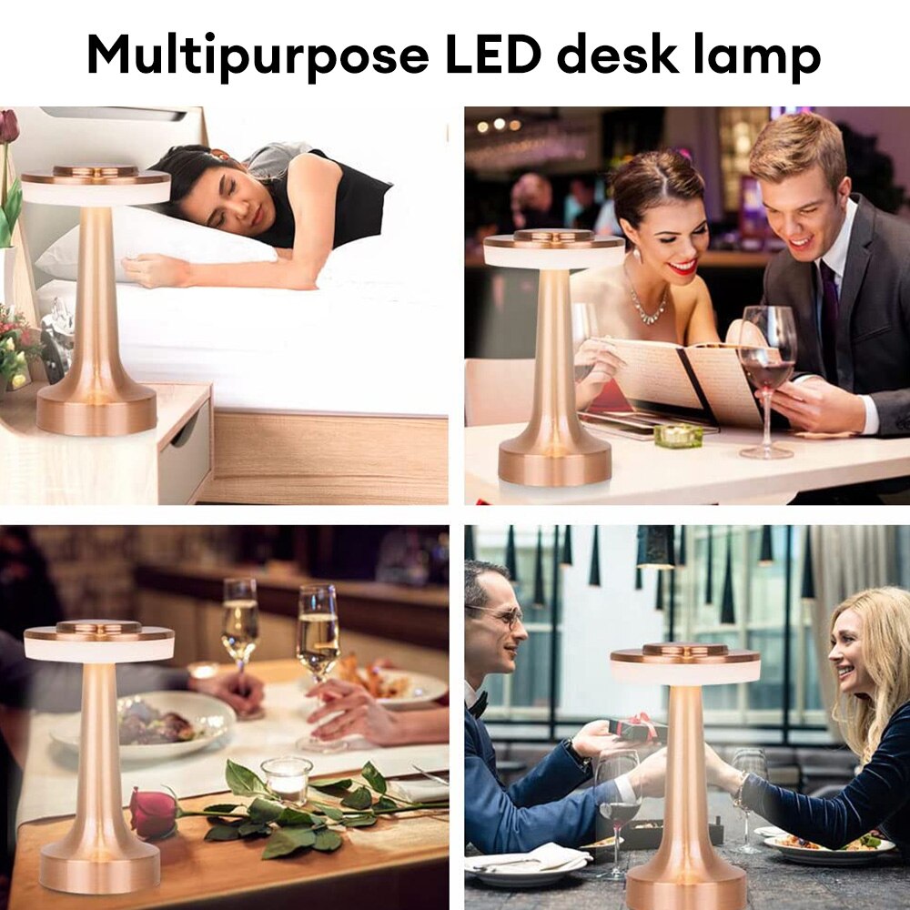 Lampe de chevet led rétro tactile