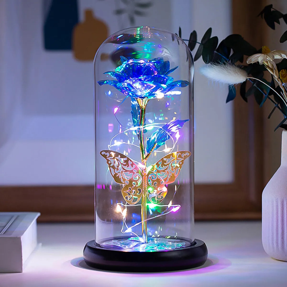 Lampe de Chevet Romantique Rose Éternelle