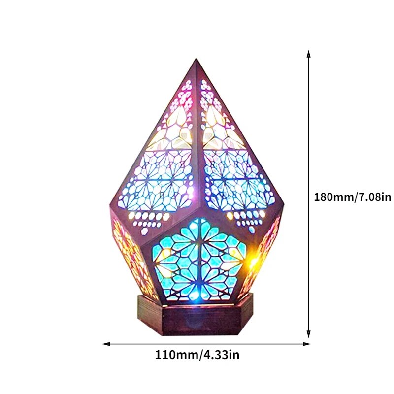 Lampe de chevet Bohème Led à piles