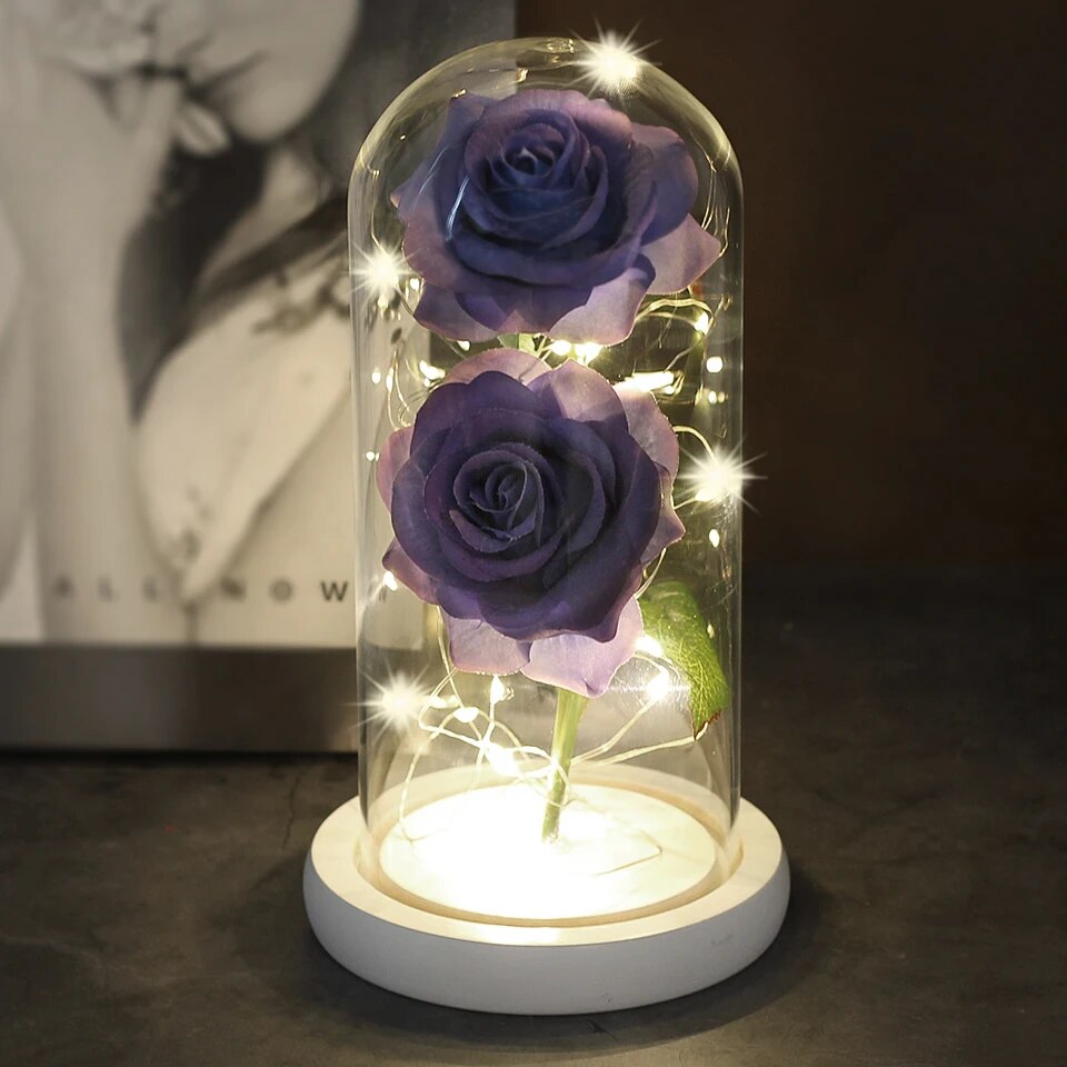 Lampe de Chevet Romantique 2 Rose Éternelle