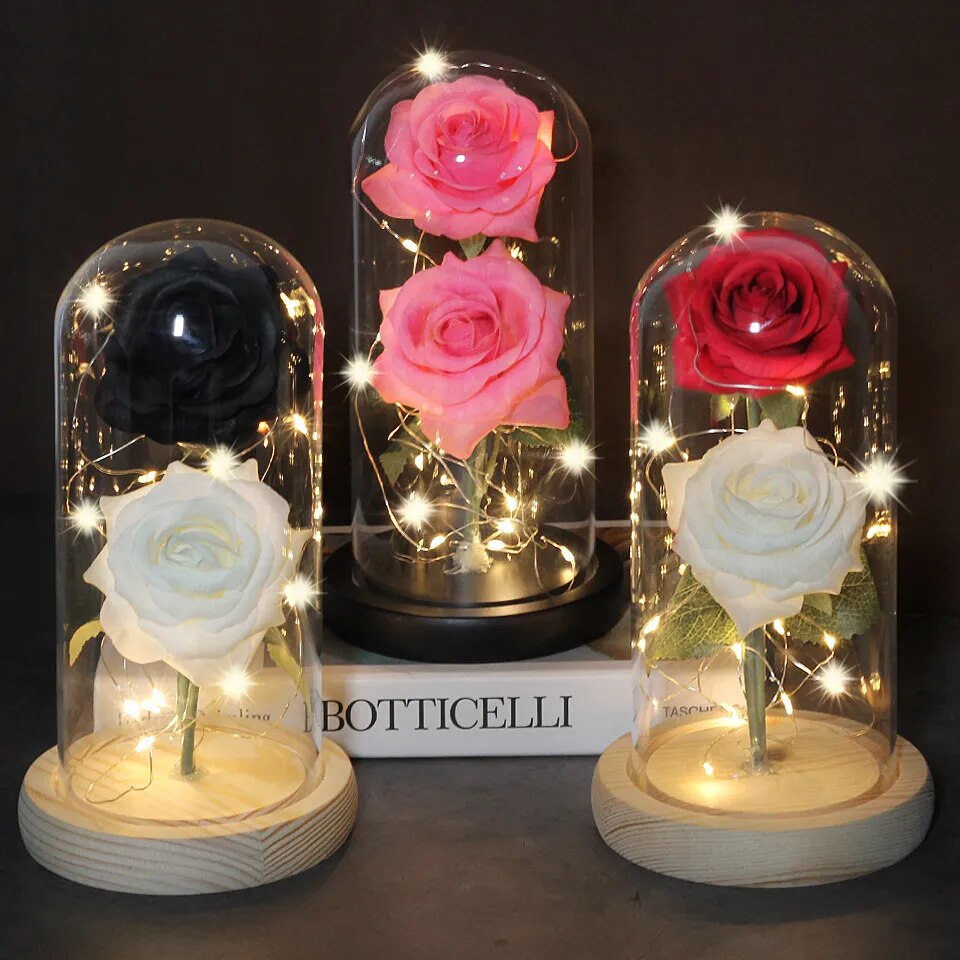 Lampe de Chevet Romantique 2 Rose Éternelle