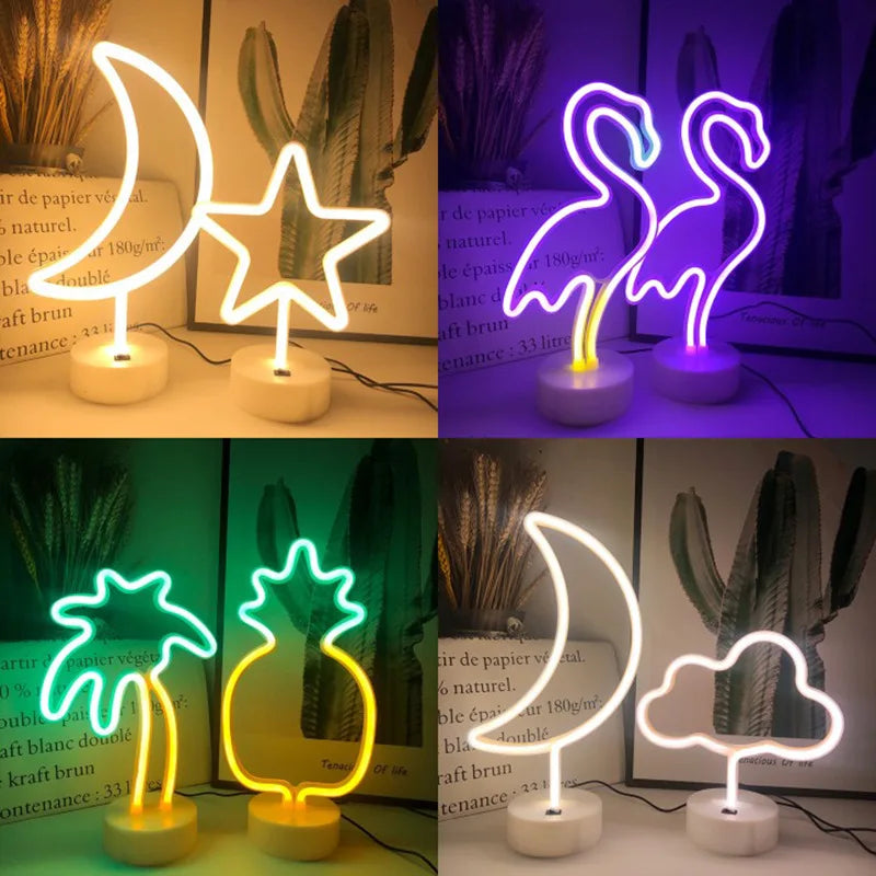 Lampe de Chevet Originale au Néon LED