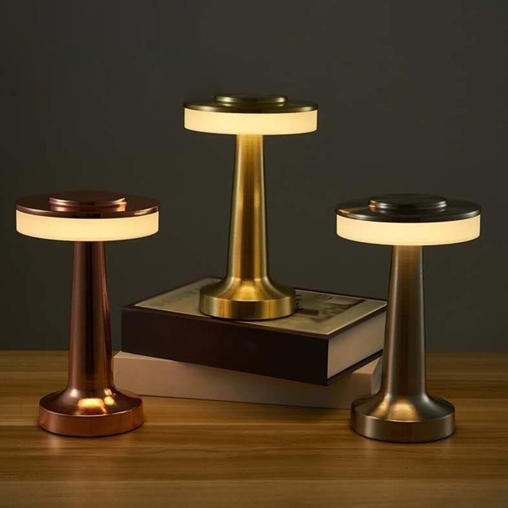 Lampe de chevet led rétro tactile