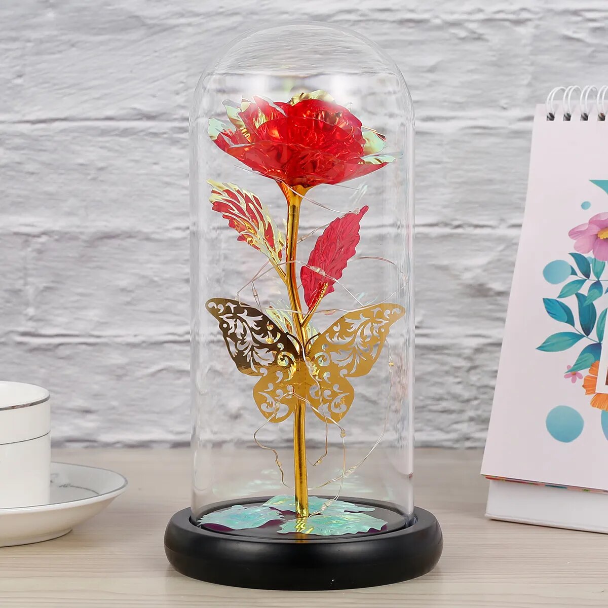 Lampe de Chevet Romantique Rose Éternelle