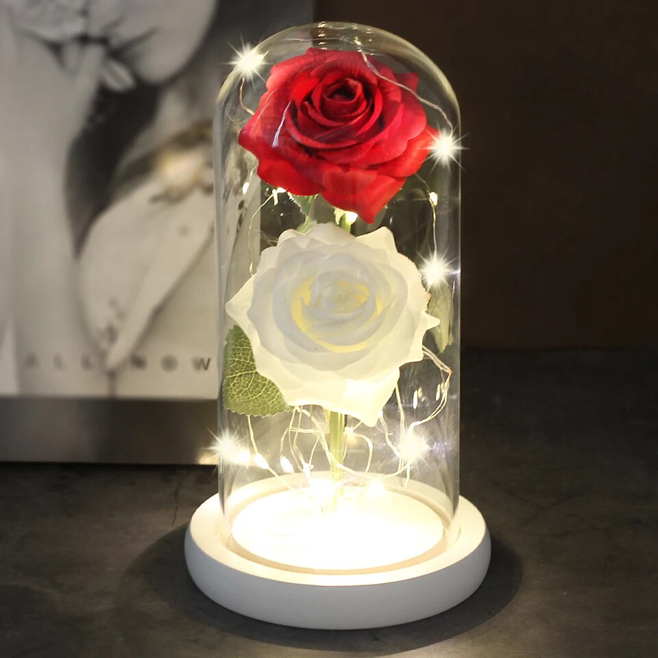 Lampe de Chevet Romantique 2 Rose Éternelle