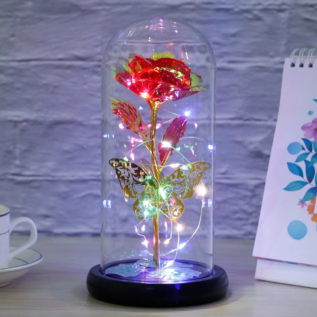 Lampe de Chevet Romantique Rose Éternelle