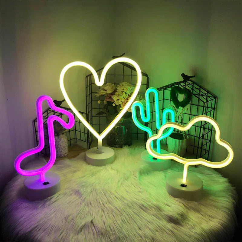 Lampe de Chevet Originale au Néon LED