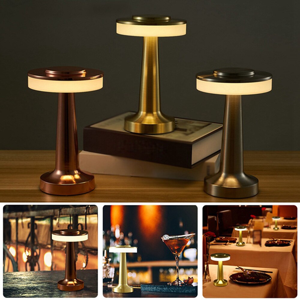 Lampe de chevet led rétro tactile