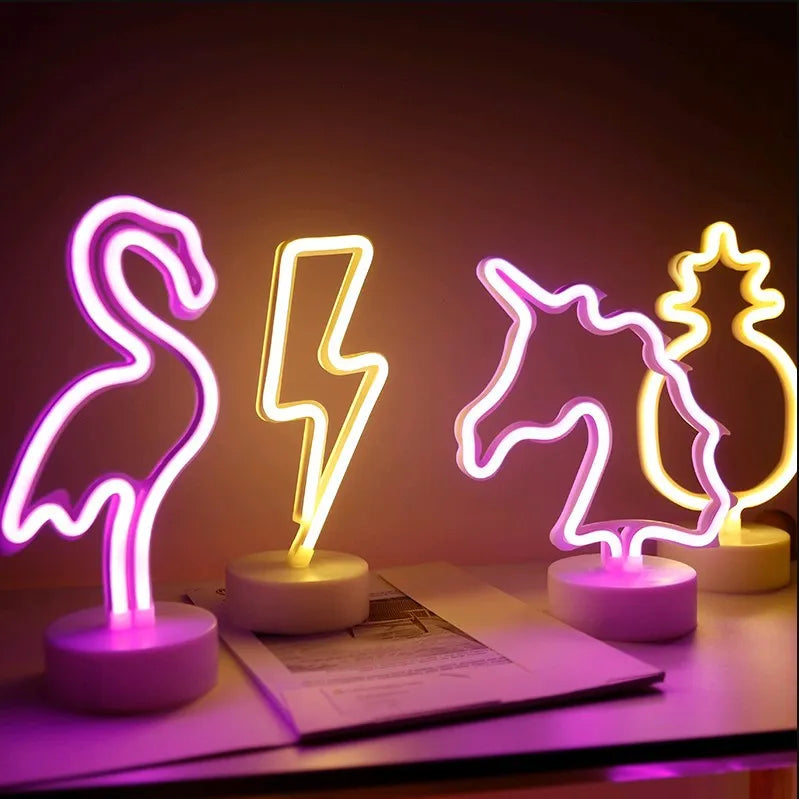 Lampe de Chevet Originale au Néon LED