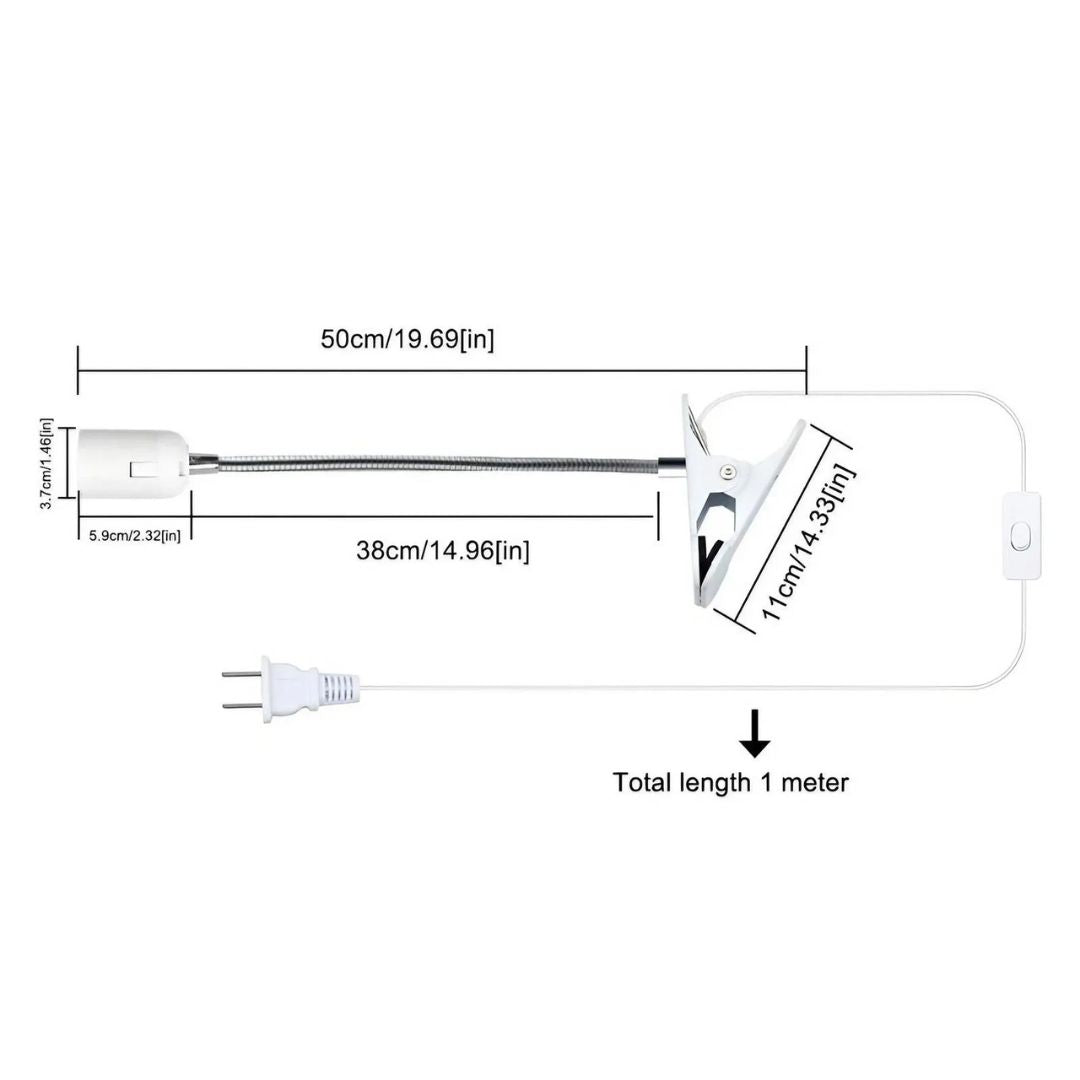 Lampe de Chevet Pince douille E27