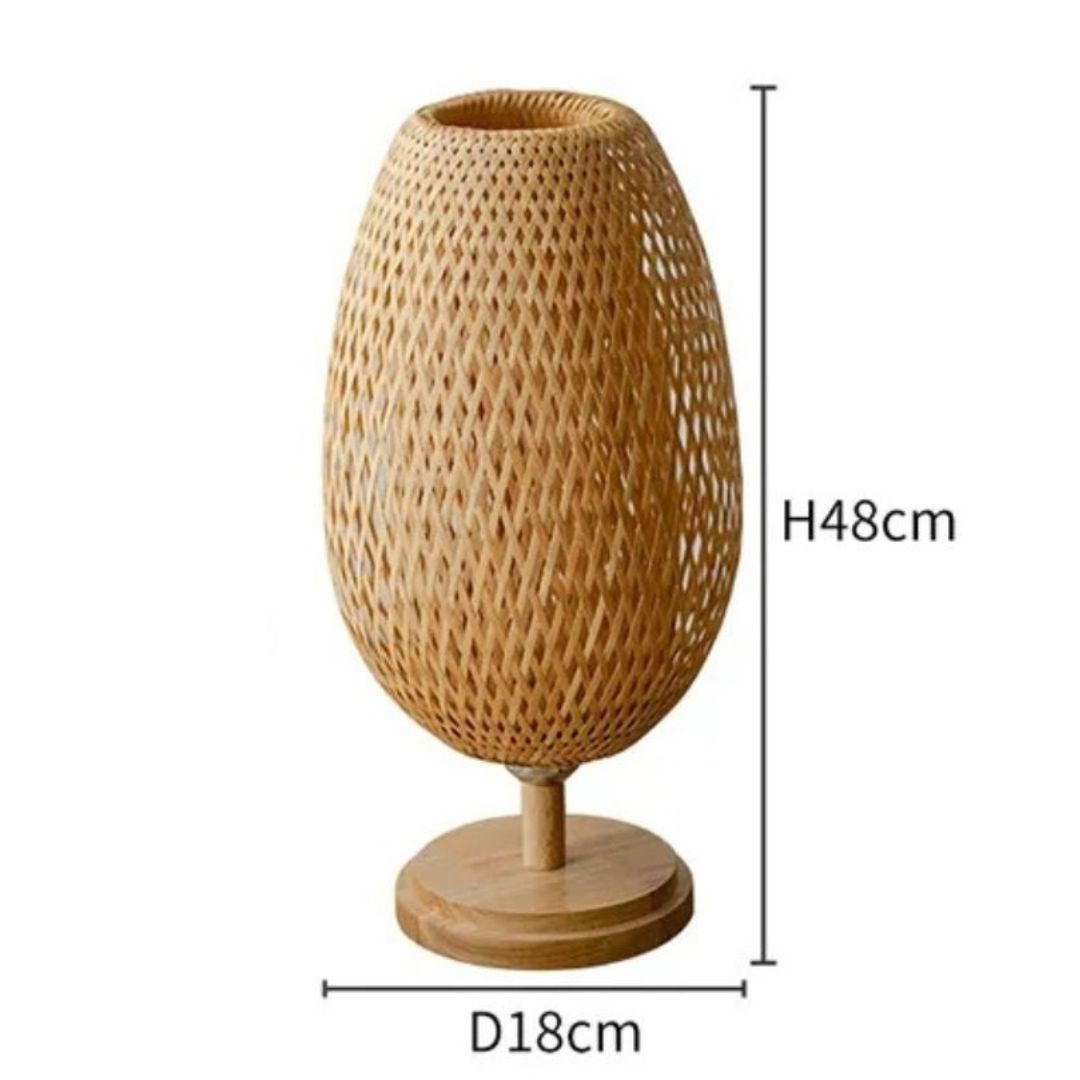 Lampe de Chevet Bambou et Bois grande