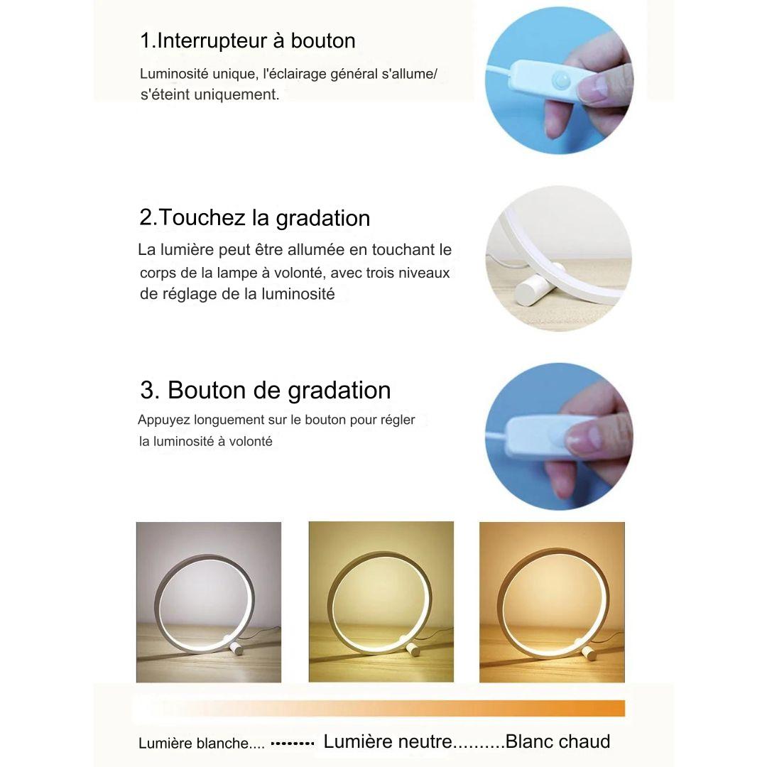 Lampe de Chevet LED Cercle chic